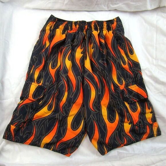 Hang Ten Flames Boys Swim Trunks Size Large - Picture 2 of 3